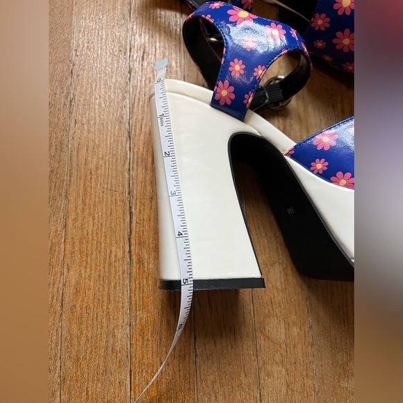 Delia’s by Dolls Kill Ditzy Delight platform heels blue floral women’s size US8 - Picture 12 of 16